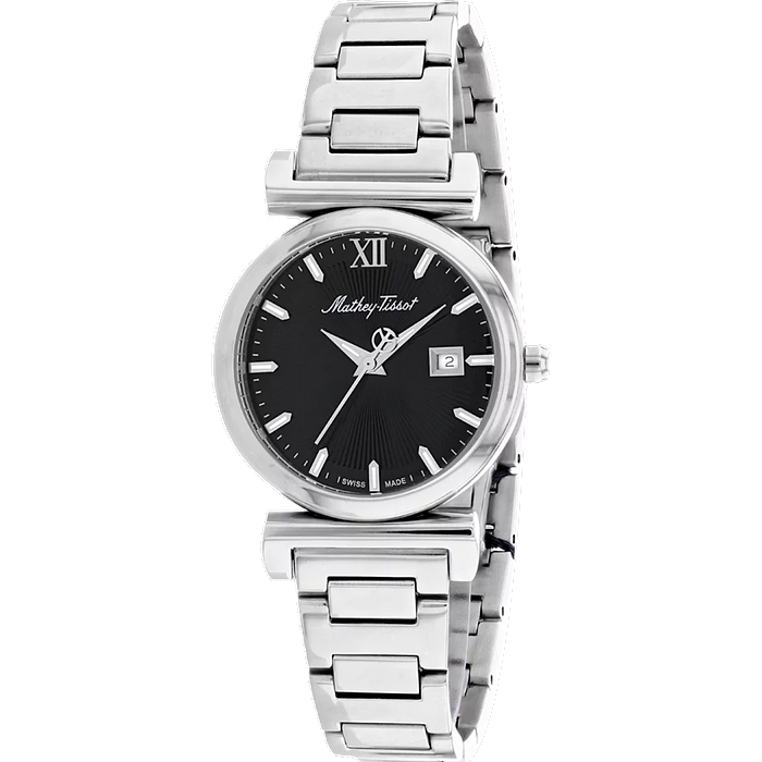 שעון יד לאישה Mathey Tissot D410AN 32mm צבע כסף/שחור/זכוכית ספיר - אחריות לשנה עי היבואן