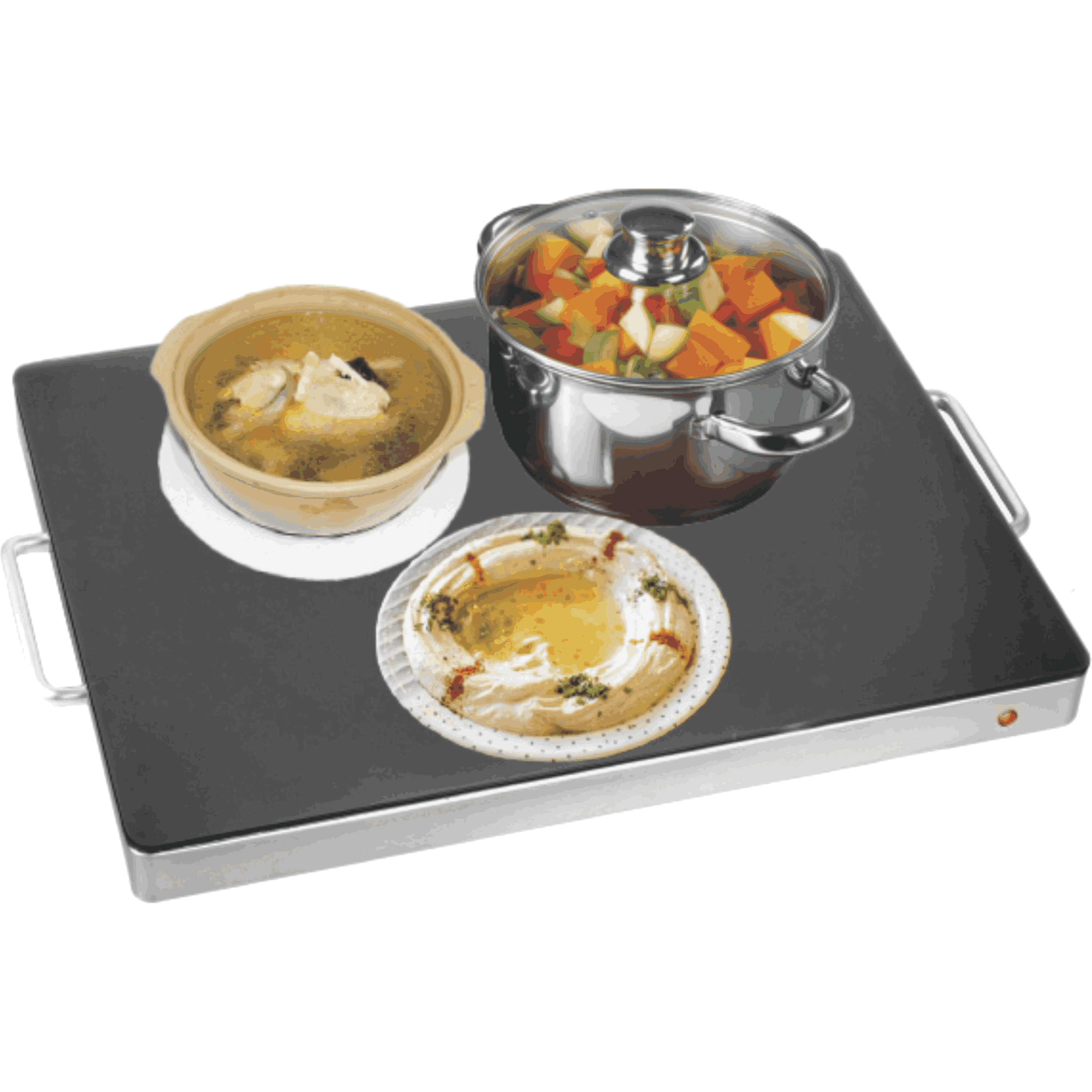 פלטת שבת מזכוכית 4 סירים מבית Hemilton HEM-7013 - שנה אחריות ע