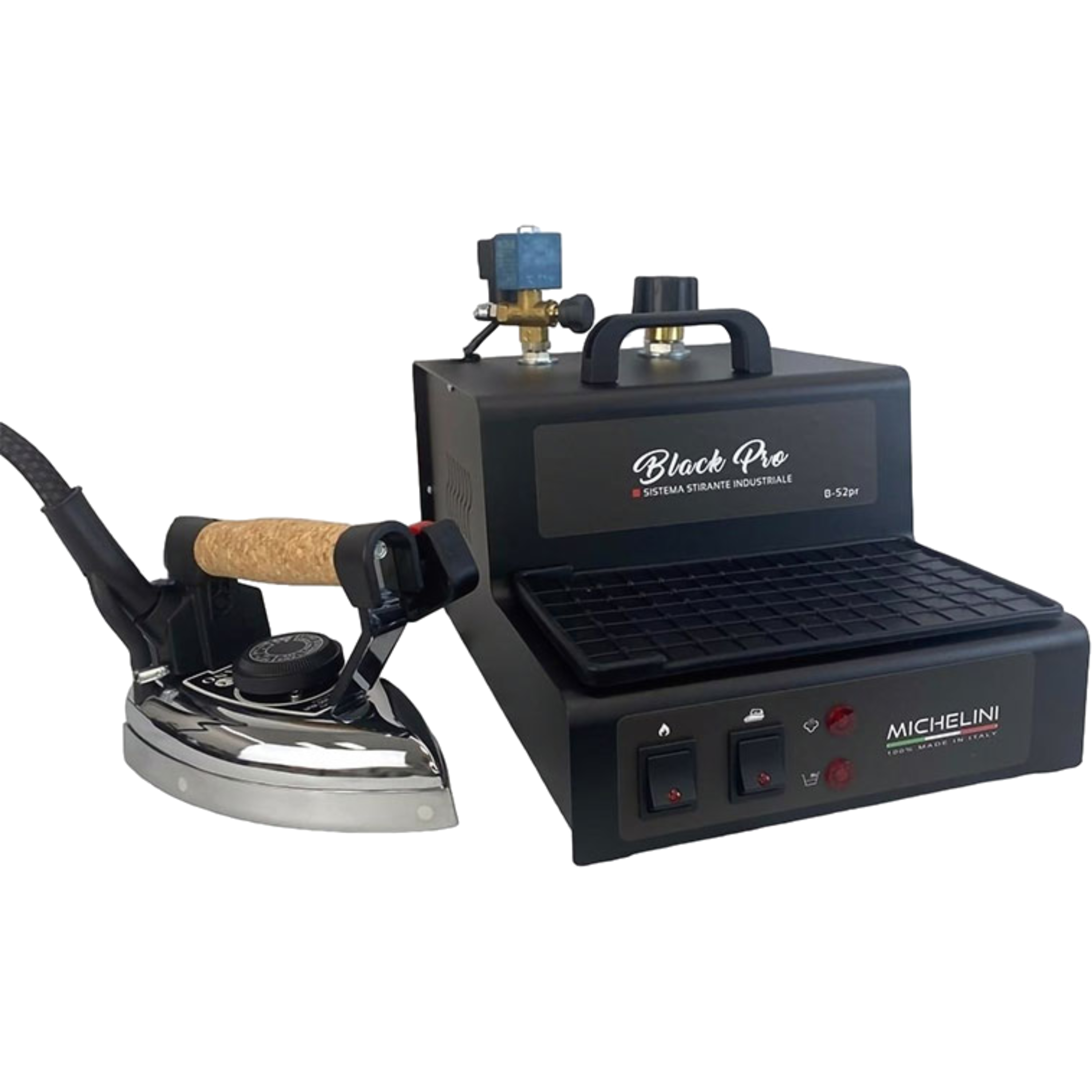 מגהץ קיטור מקצועי טורבו Michelini Black Pro B-52PR - אחריות ע