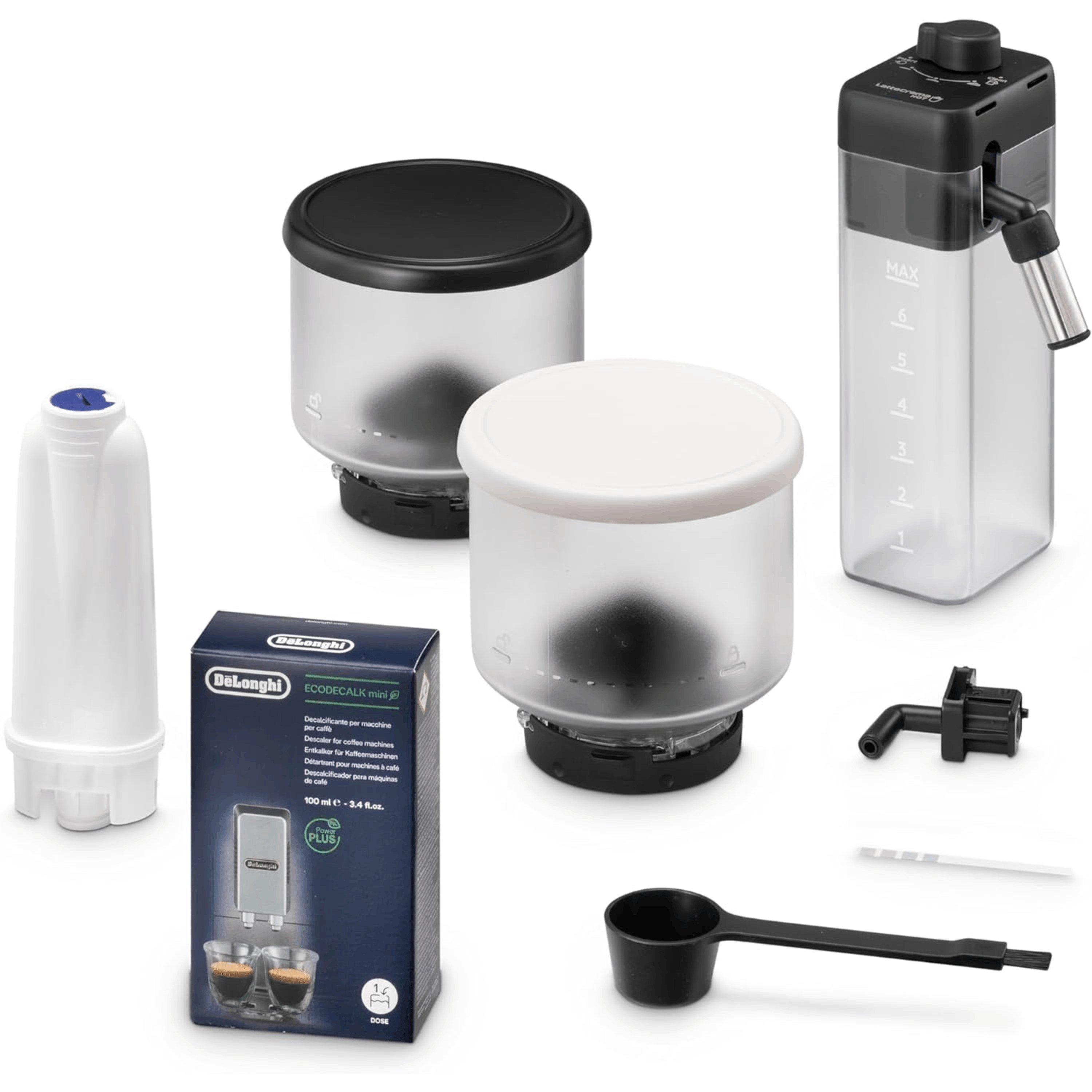 מכונת קפה אספרסו אוטומטית Delonghi EXAM440.55.W Rivelia - צבע לבן שנתיים אחריות ע