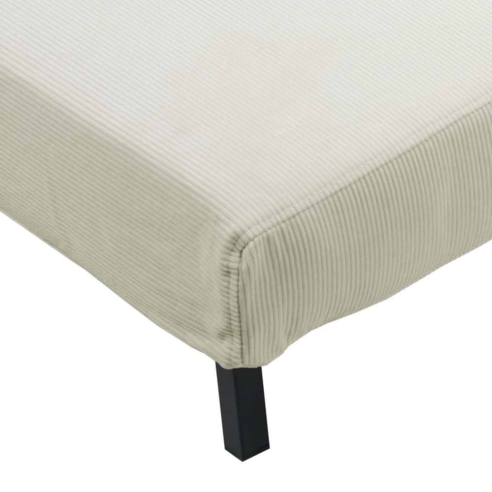 כורסא נפתחת למיטה בד קורדרוי ספורט Home Decor בצבע קרם