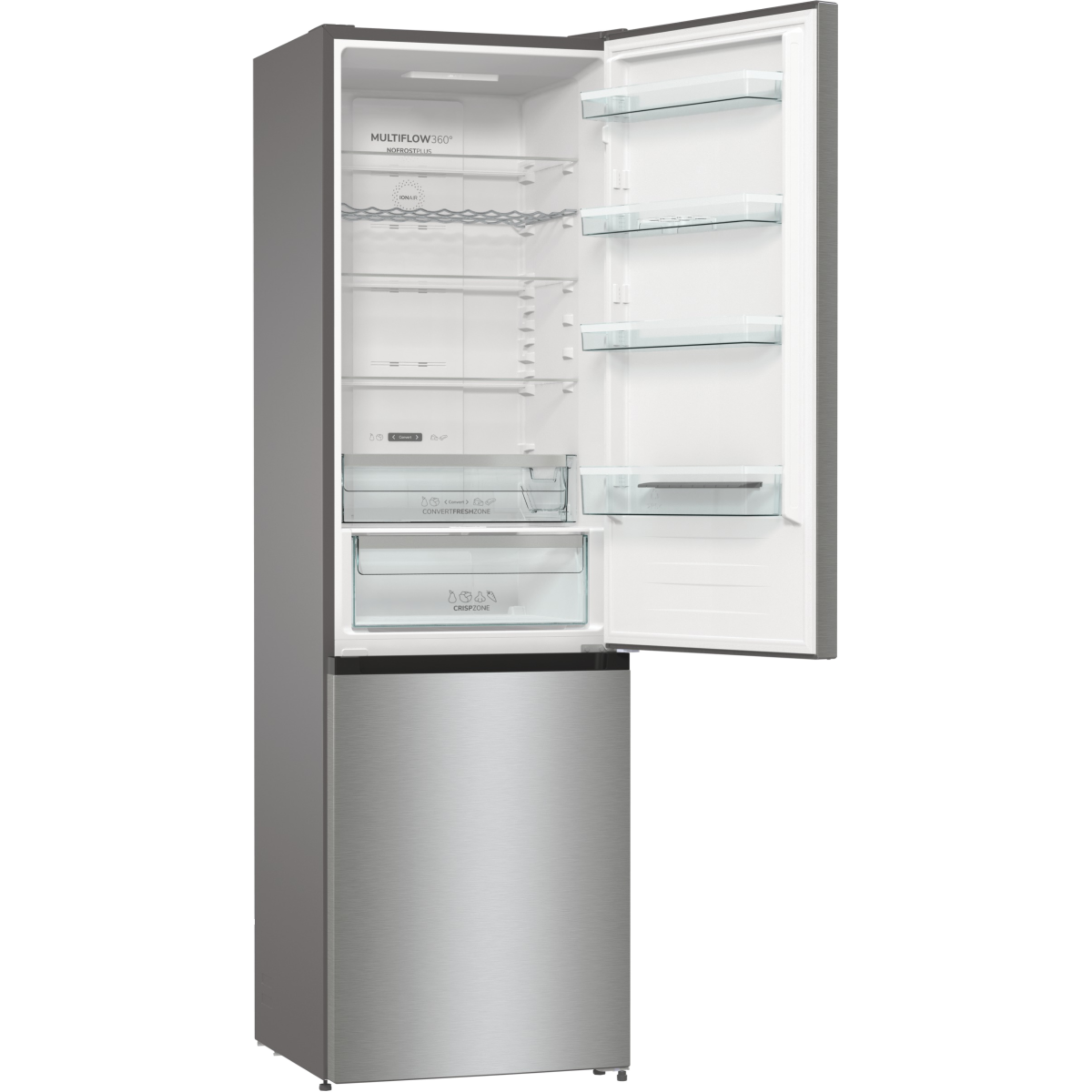 מקרר מקפיא תחתון 353 ליטר Gorenje NRK6202AXL4 - גימור נירוסטה אחריות ע