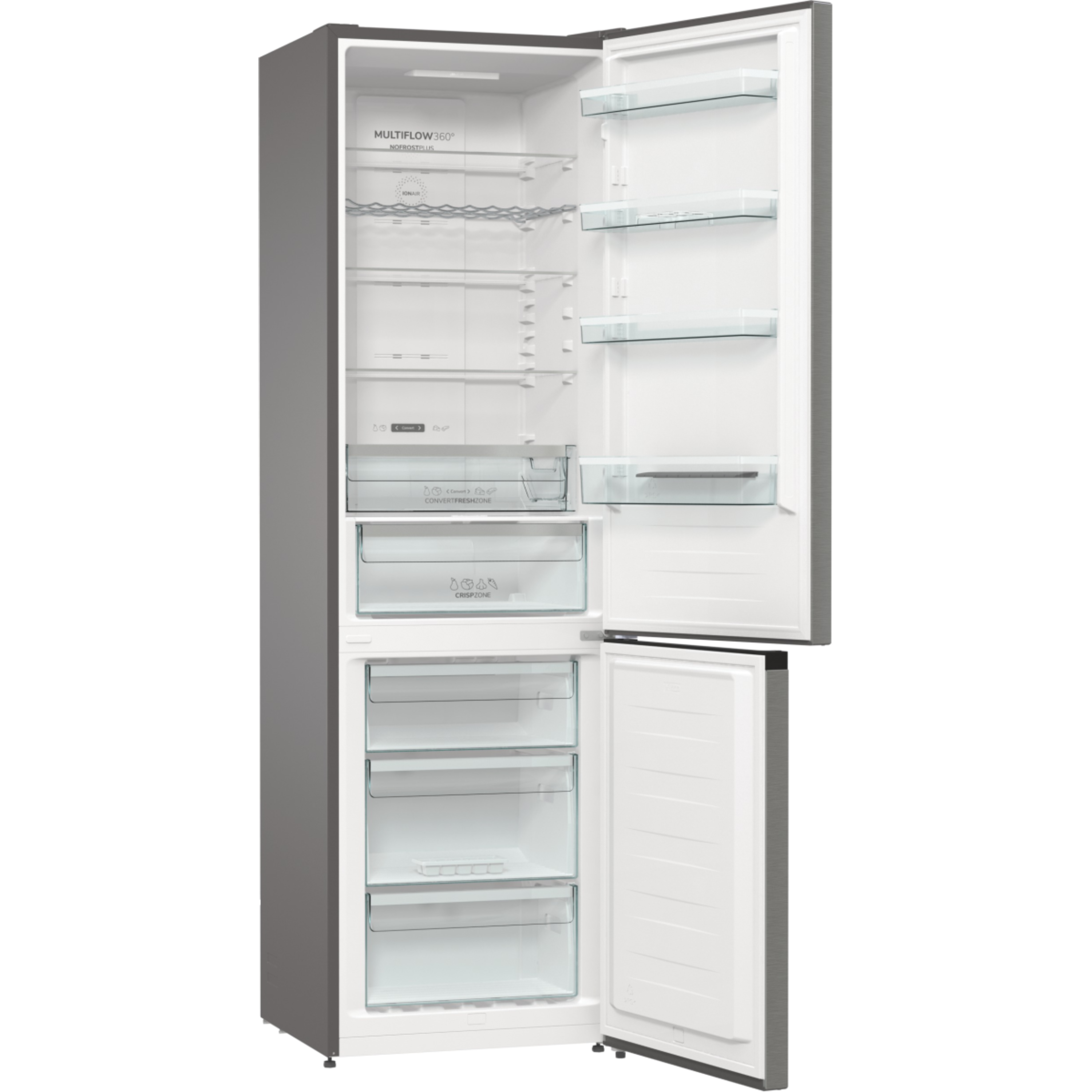 מקרר מקפיא תחתון 353 ליטר Gorenje NRK6202AXL4 - גימור נירוסטה אחריות ע