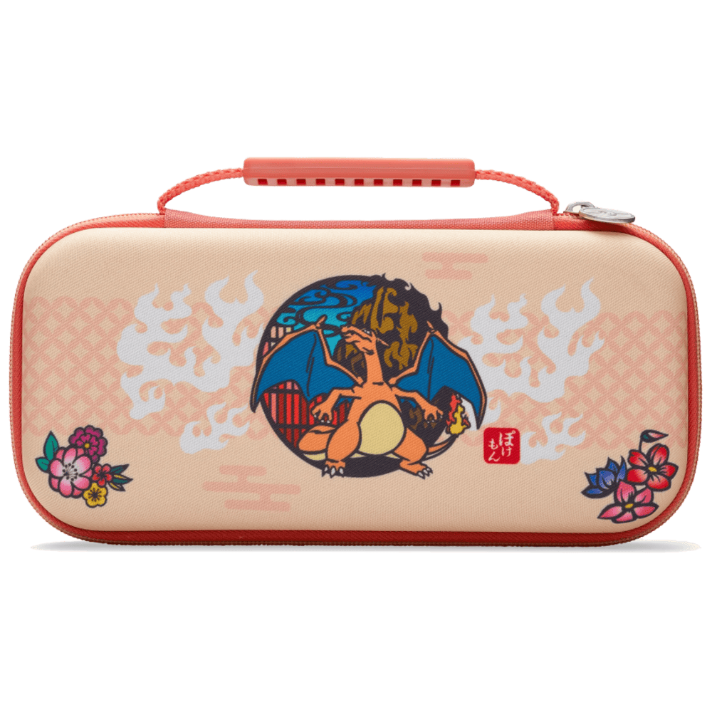 נרתיק נשיאה אוניברסלי PowerA Charizard Blossom לקונסולה Nintendo Switch - צבע כתום
