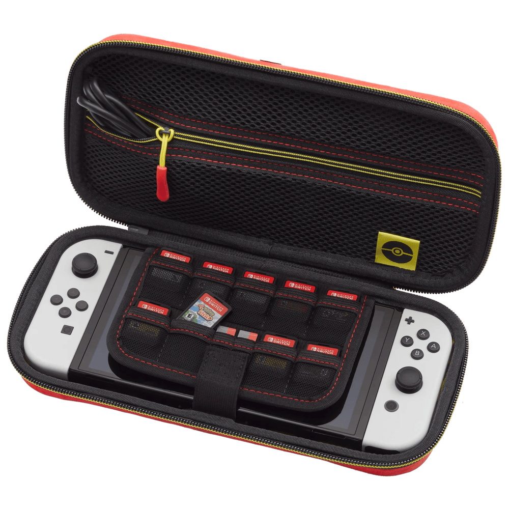 נרתיק נשיאה אוניברסלי PowerA Pikachu Jump לקונסולה Nintendo Switch - צבע אדום וצהוב