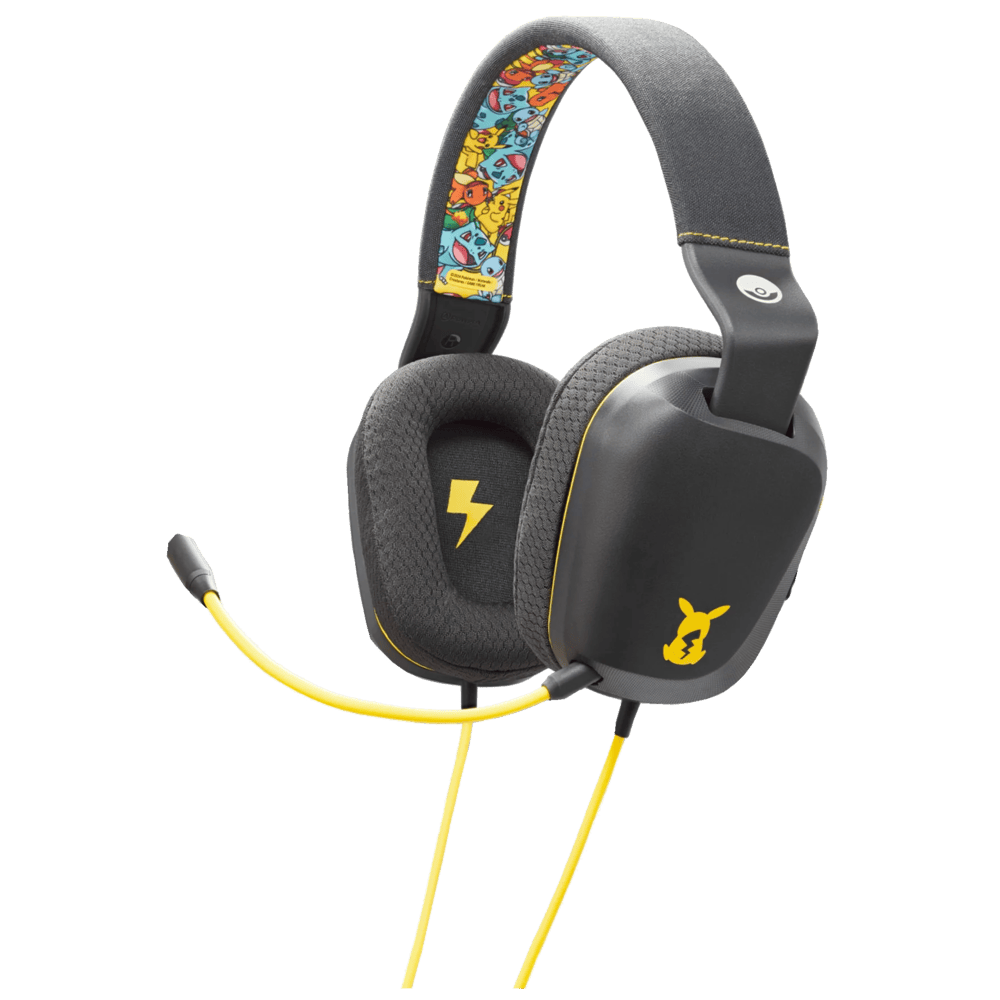 אוזניות גיימינג חוטיות Nintendo Switch PowerA Pokémon: Kanto Friends - צבע שחור וצהוב שנה שנה אחריות ע
