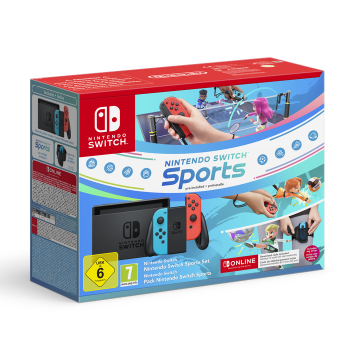 קונסולת משחק Nintendo Switch 1.1 NB/NR bundle NSS + NSO 12M + Ringfit עם ג'וי-קון כחול ואדום - שנתיים אחריות עי היבואן הרשמי
