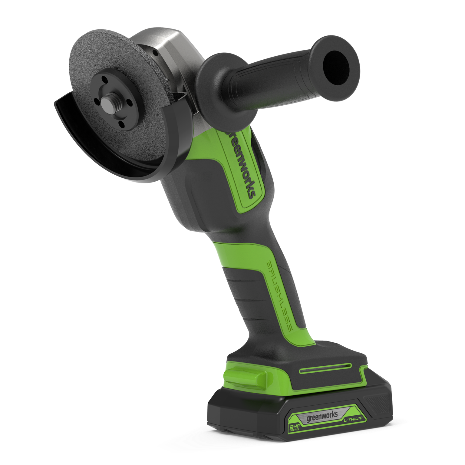 משחזת זווית ''5 (125 מ''מ) 24V Brushless עם 1X4.0Ah + מטען מהיר Greenworks
