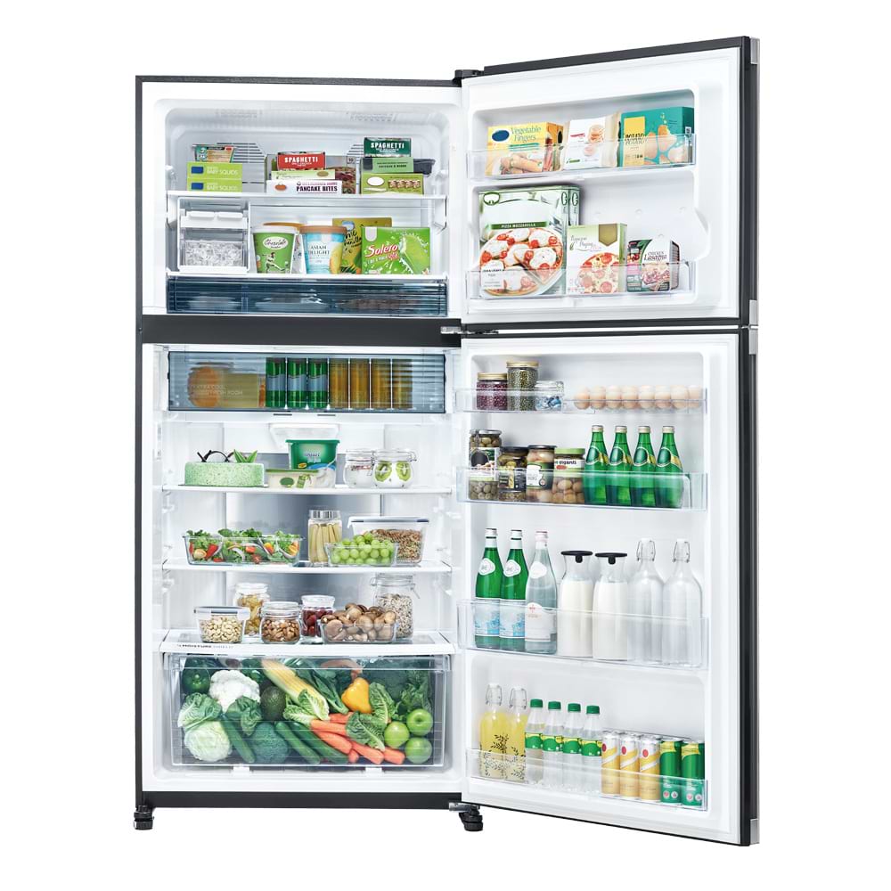 מקרר מקפיא עליון 514 ליטר נטו Sharp 3650 עם התקן שבת מובנה - גימור סילבר מושחר אחריות ע