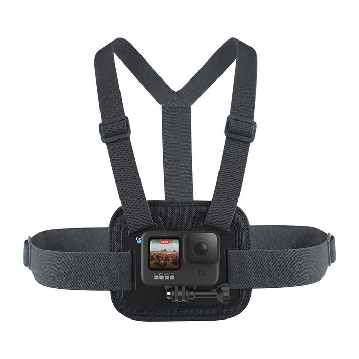 רתמת חזה Chesty למצלמות GoPro - צבע שחור 