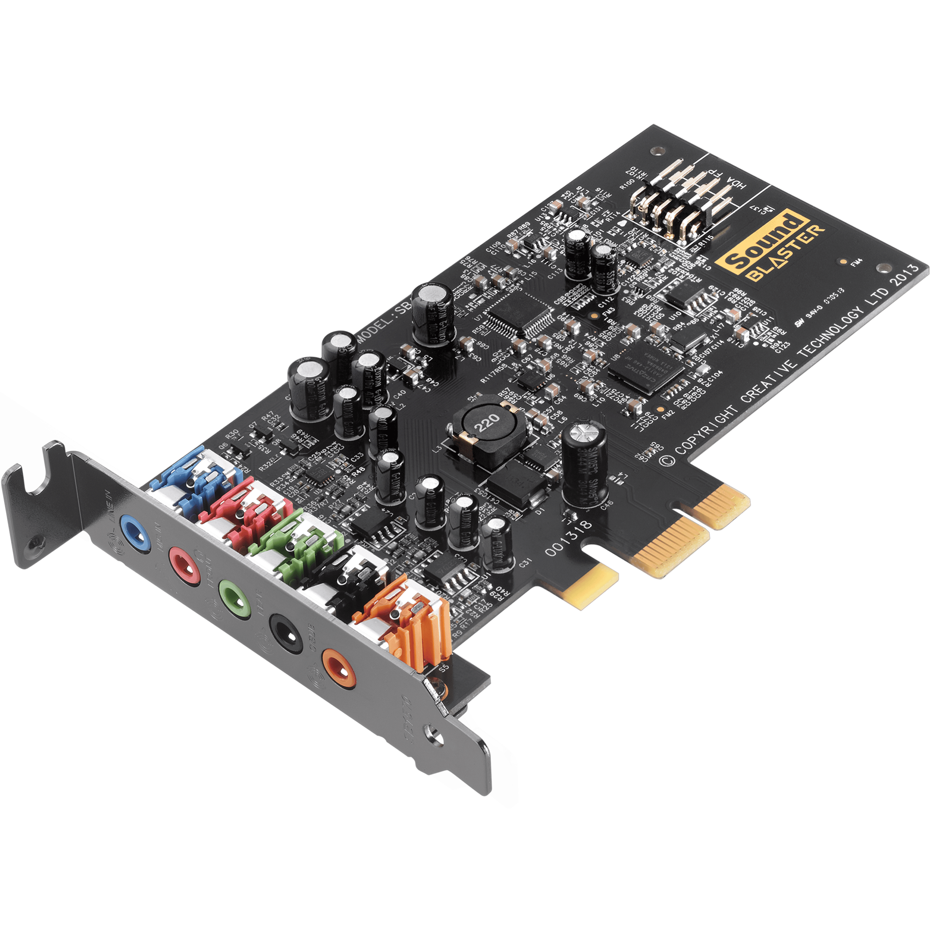 כרטיס קול פנימי Creative Sound Blaster Audigy Fx 5.1 PCLE - צבע שחור שנה אחריות ע