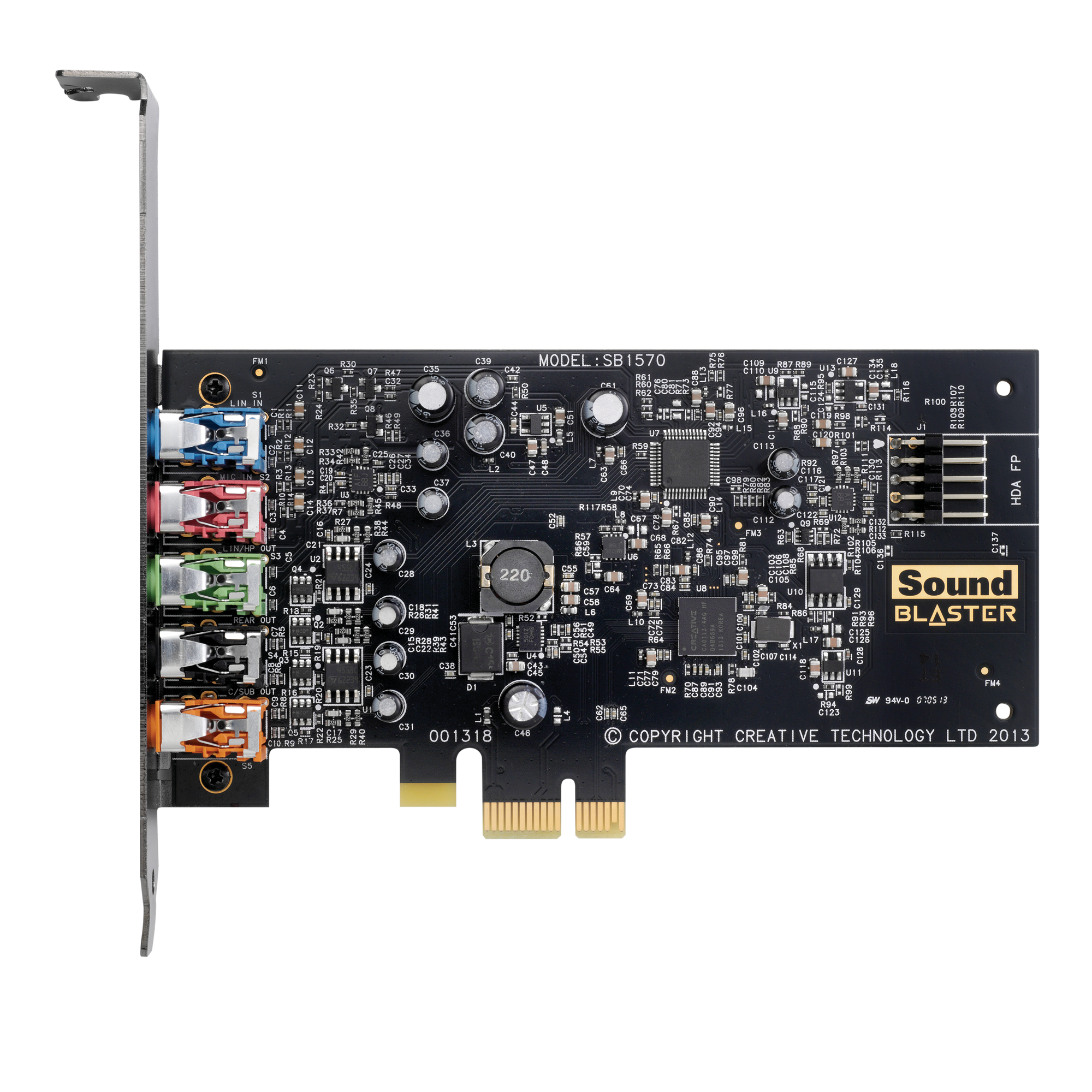 כרטיס קול פנימי Creative Sound Blaster Audigy Fx 5.1 PCLE - צבע שחור שנה אחריות ע