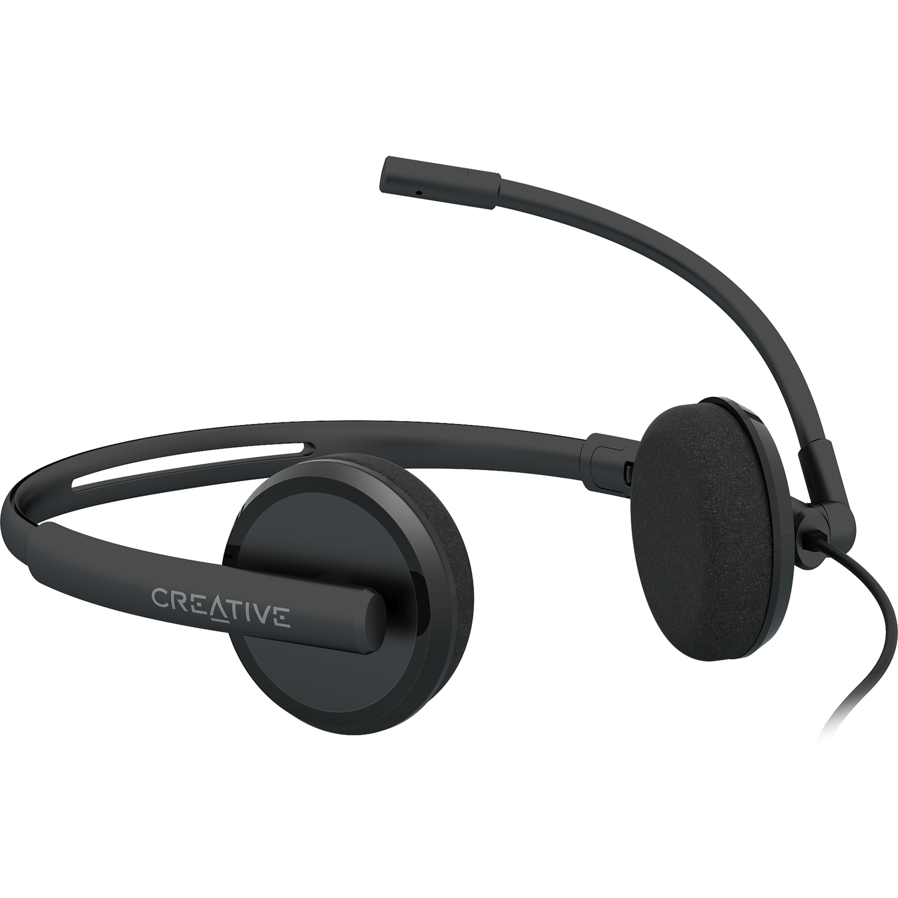 אוזניות חוטיות Creative HS-220 USB - צבע שחור שנה אחריות ע