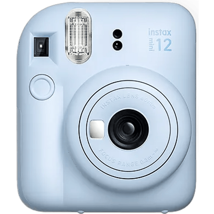 מצלמת פיתוח מיידי fujicom instax mini 12- צבע כחול שנה אחריות עי היבואן הרשמי