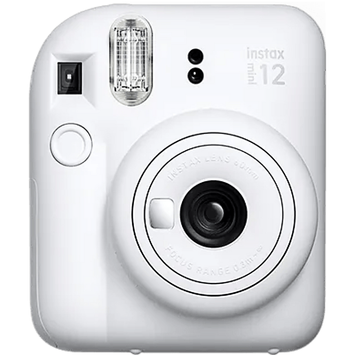 מצלמת פיתוח מיידי Fujifilm instax mini 12- צבע לבן שנה אחריות עי היבואן הרשמי