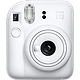 מצלמת פיתוח מיידי Fujifilm Instax mini 12 - צבע לבן שנה אחריות ע"י היבואן הרשמי