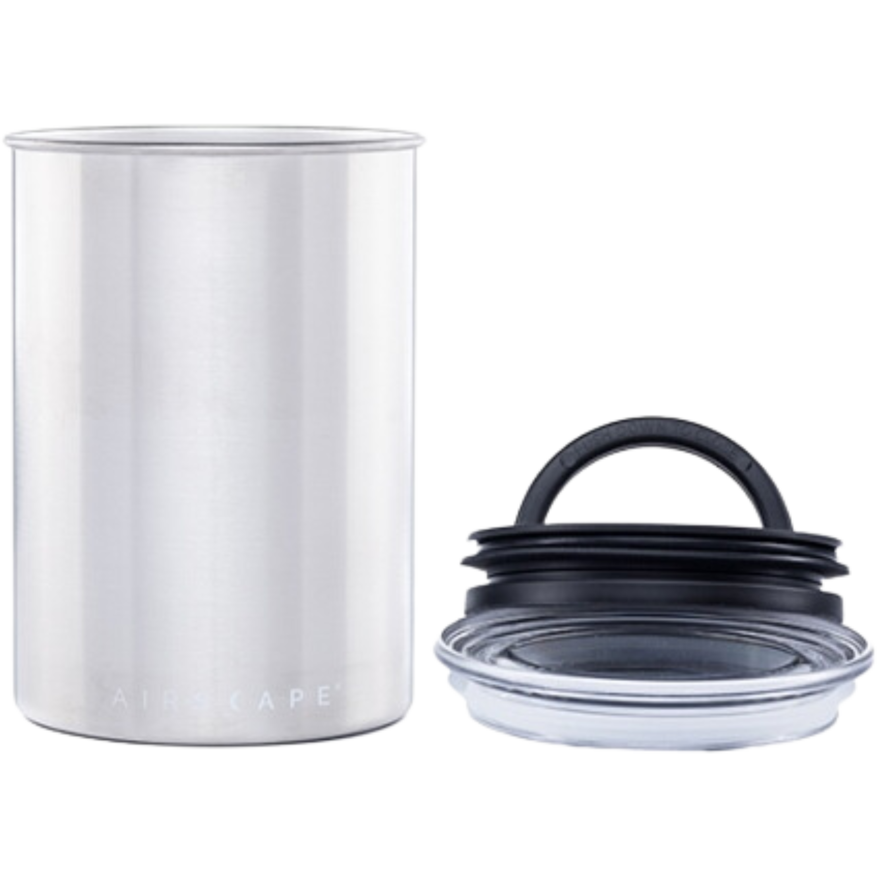 קופסת וואקום לפולי קפה 500 גרם Airscape Planetray Design 93PD200 - גימור כרום