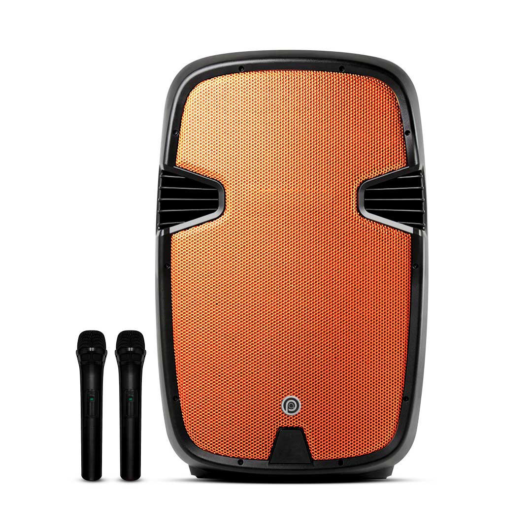 בידורית עם 2 מיקרופנים אלחוטיים Pure Acoustics PMW-3015 - צבע שחור שנה אחריות ע