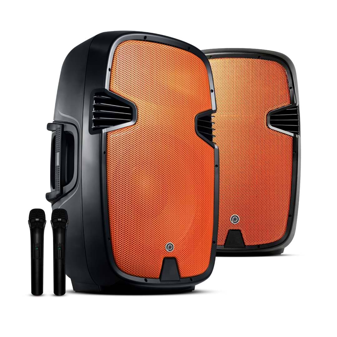 בידורית עם 2 מיקרופנים אלחוטיים Pure Acoustics PMW-3015 - צבע שחור שנה אחריות ע