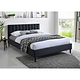 מיטת זוגית מרופדת 140/190 דגם פולי שחור HOME DECOR