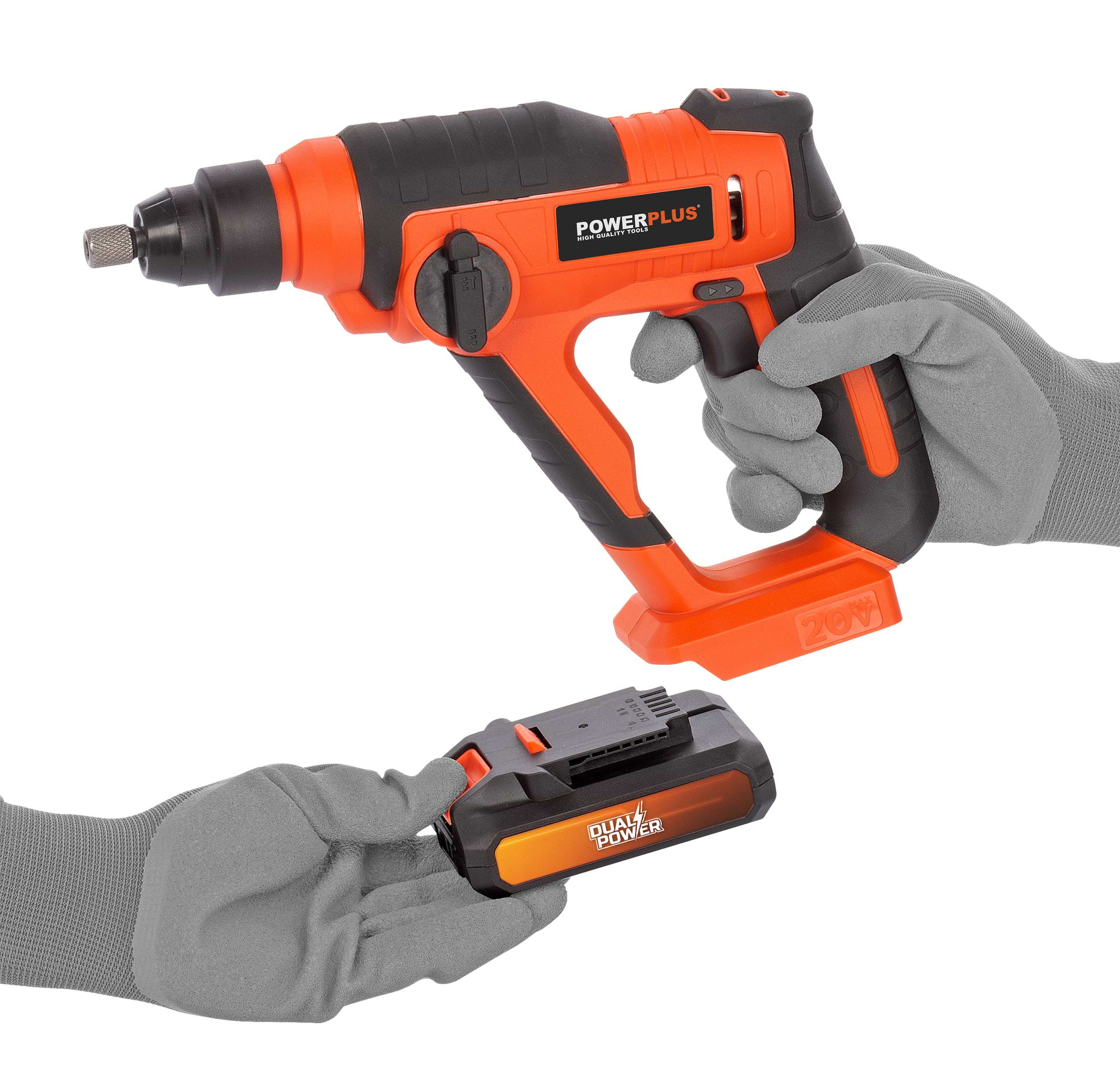 פטישון 20V דגם POWDP15600 POWERPLUS - גוף בלבד