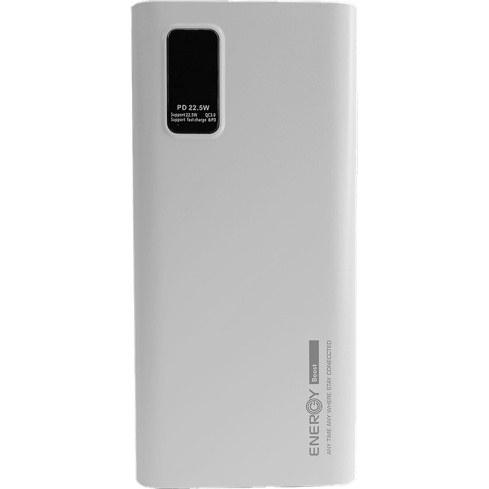 סוללת גיבוי ניידת עם צג דיגיטלי Energy EPD 22.5W 20000mAh - צבע לבן שנה אחריות עי היבואן הרשמי