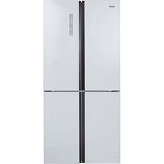 מקרר 4 דלתות מקפיא תחתון 611 ליטר נטו Haier HRF6200FW - גימור זכוכית לבנה אחריות ע"י היבואן הרשמי
