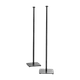 זוג מעמדים ריצפתיים לרמקולים היקפיים Bose 650FLOORBK2 - צבע שחור