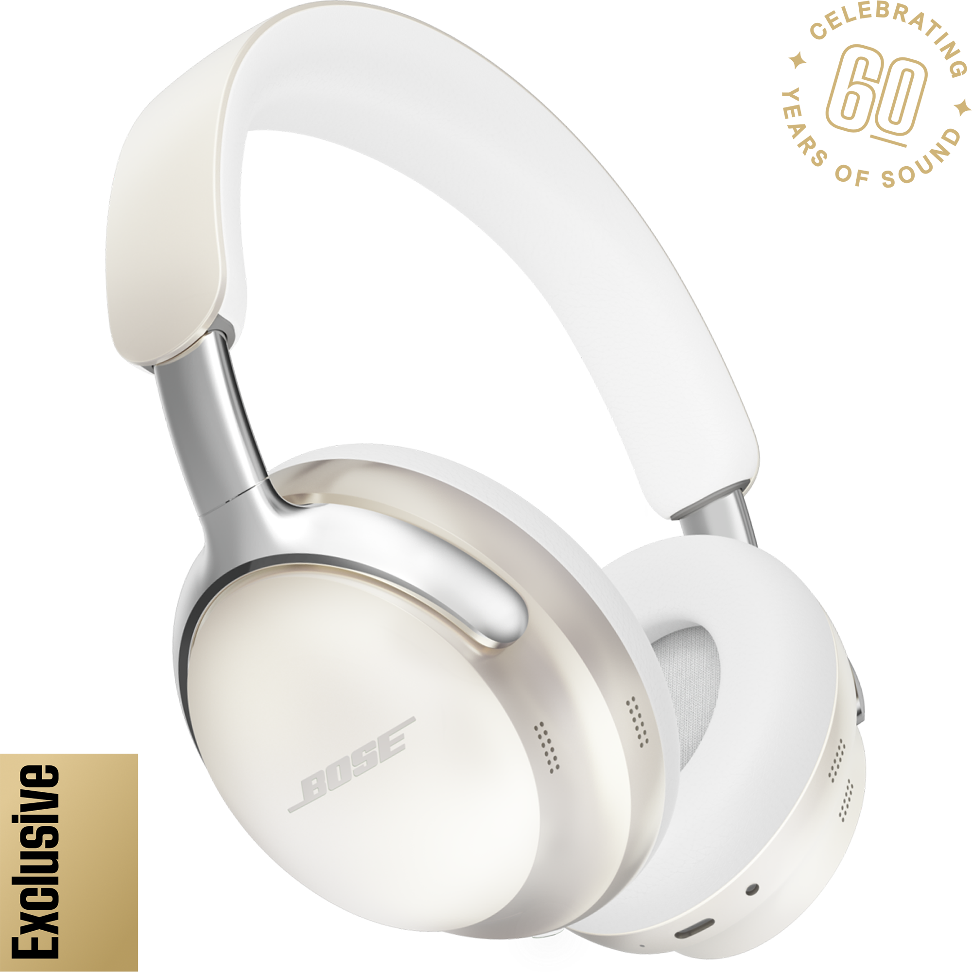 אוזניות אלחוטיות Bose QuietComfort Ultra - צבע לבן יהלום שנה אחריות ע