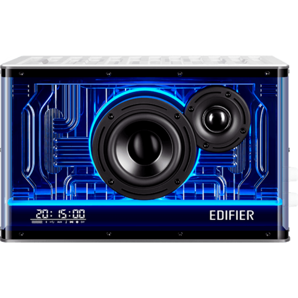 רמקול אלחוטי משולב מטען מהיר Edifier QD35 40W RMS GaN 35W - צבע לבן שנה אחריות ע