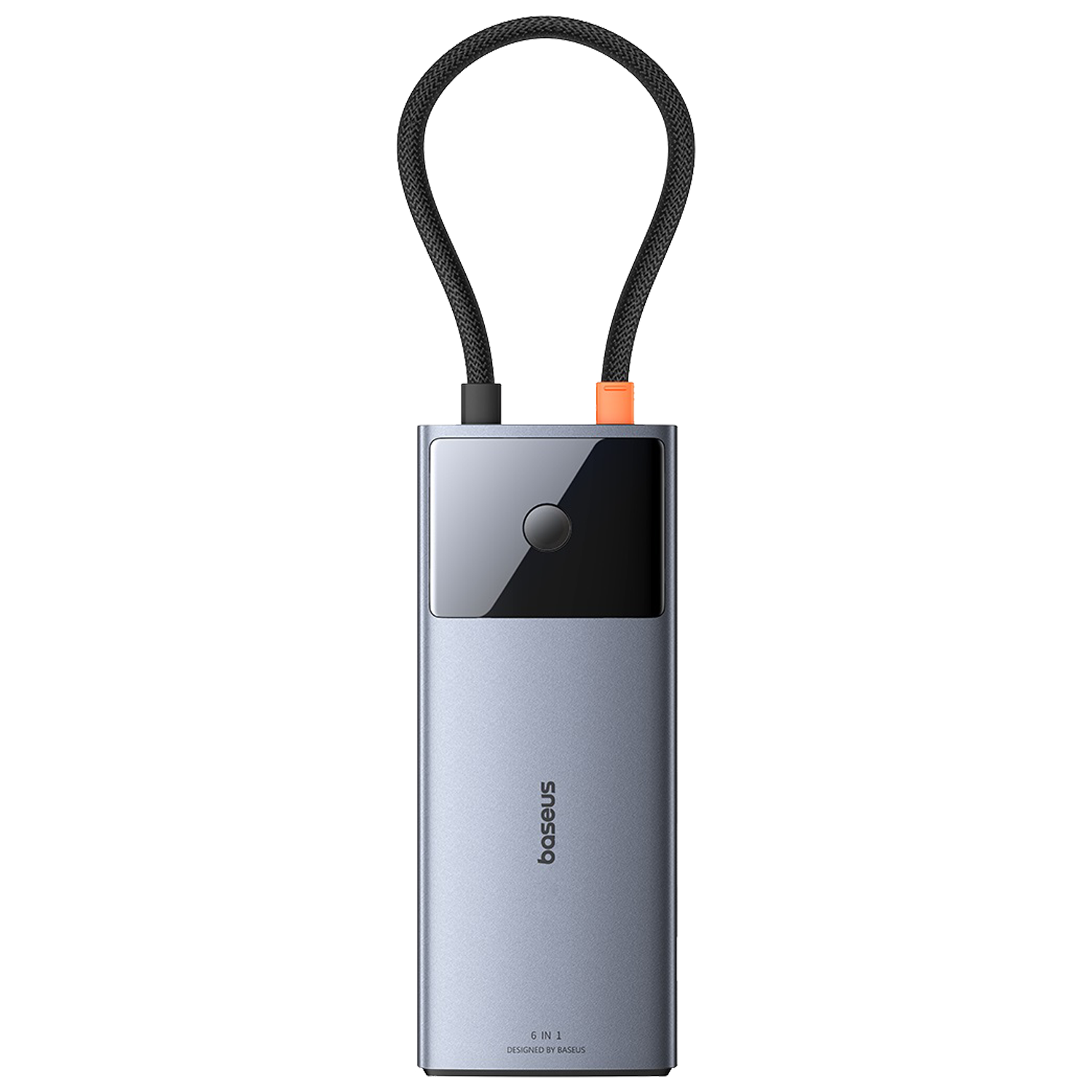 תחנת עגינה Baseus Metal Gleam Series II 6-in-1 - צבע אפור שנה אחריות ע