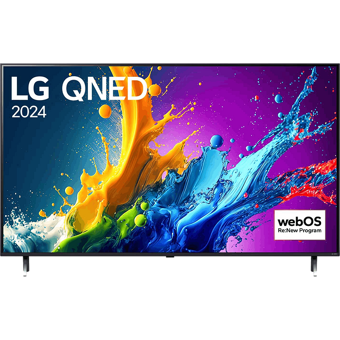 טלוויזיה חכמה 65 אינץ' LG 65QNED80T6B Smart tv 4K QNED - שנה אחריות עי היבואן הרשמי 