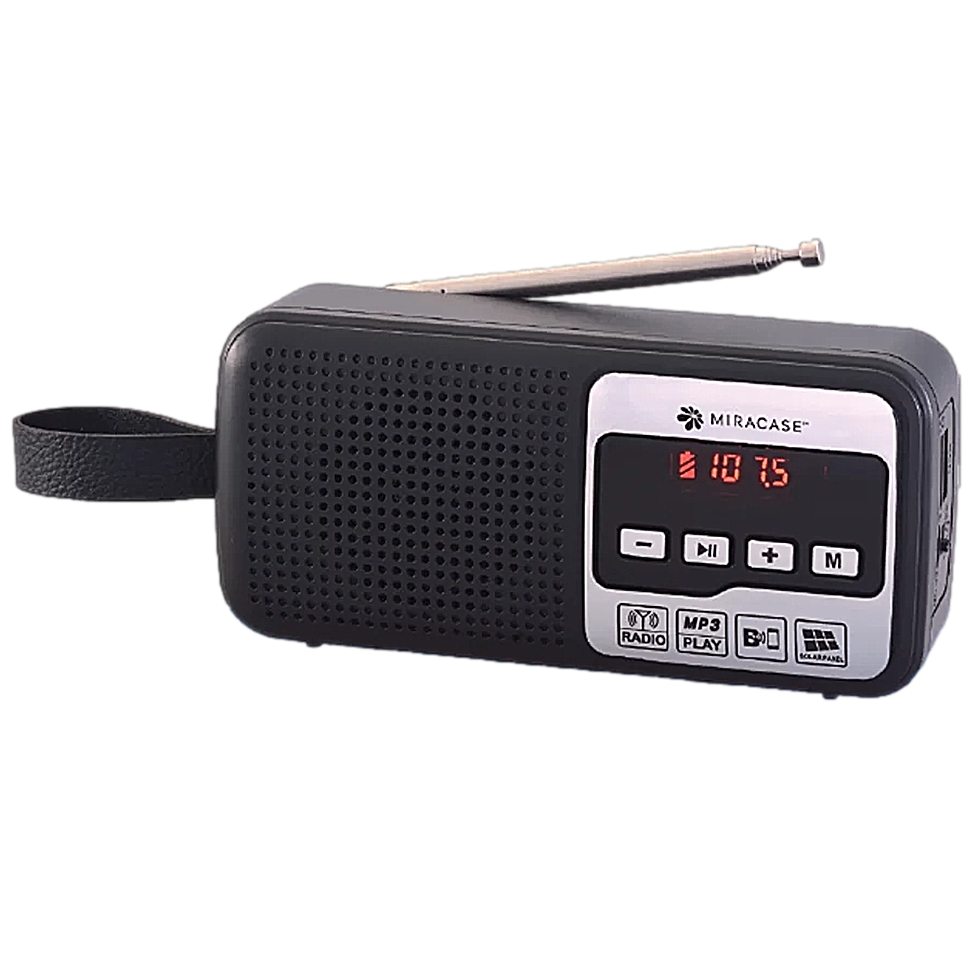רדיו FM דיגיטלי Miracase 500MFMR - צבע שחור ואדום שנה אחריות ע