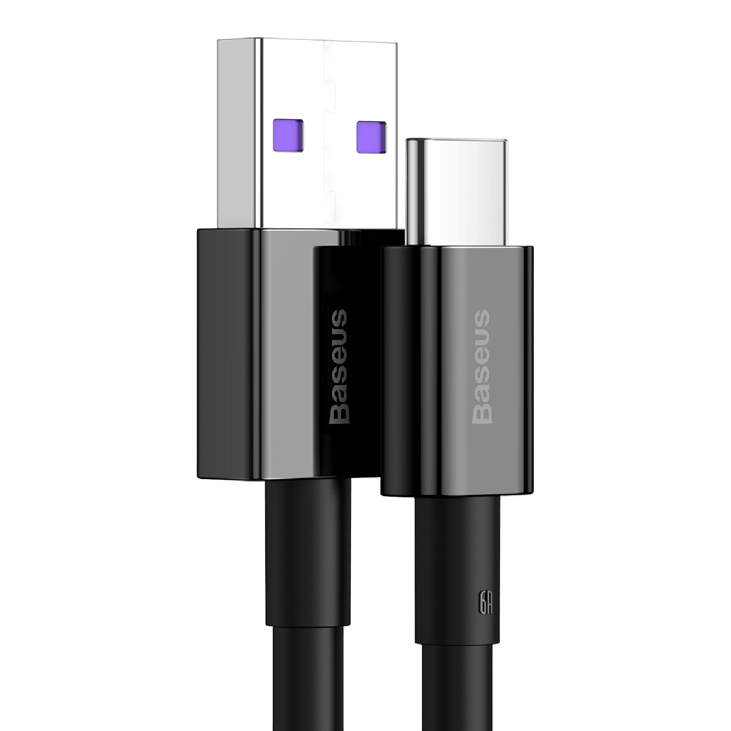 כבל טעינה וסנכרון Baseus Superior Data Fast Charging 66W USB to Type-C - באורך 1 מטר צבע שחור שנה אחריות ע
