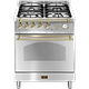 תנור אפייה 60 ס"מ משולב כיריים 4 להבות Lofra RS66MFTE/CI Gold תוצרת איטליה - צבע נירוסטה עם פירזול זהב אחריות ע"י היבואן הרשמי