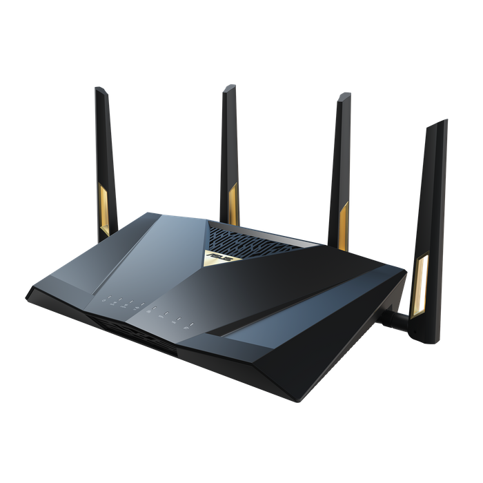 מודם ראוטר Asus RT-BE88U WiFi 7 - צבע שחור, שלוש שנות אחריות עי היבואן הרשמי.