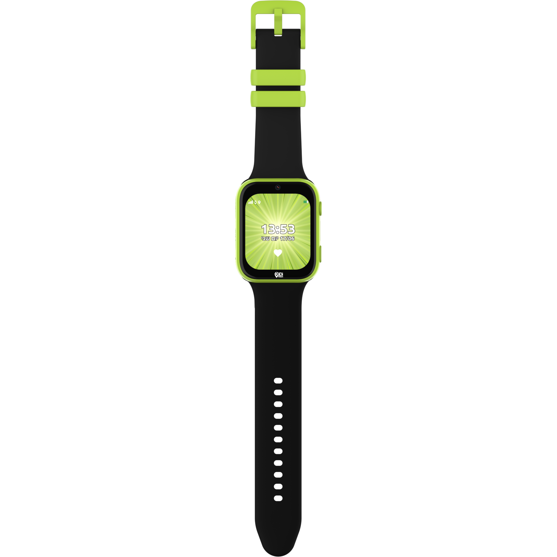 שעון חכם לילדים KidiWatch Next 2.4 - צבע שחור וירוק שנה