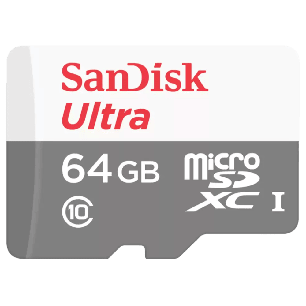 כרטיס זיכרון SanDisk Ultra microSDXC 100MB/s 10UHS-I 64GB SDSQUNR-064G-GN3MN - צבע אפור שבע שנות אחריות ע