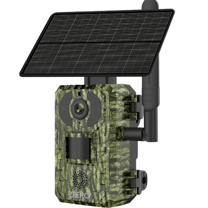 מצלמת שביל סולארית  Zeero Energy Army SC-401 (Sim 4G) 4W IR IP65 - צבע ירוק צבאי שנה אחריות עי היבואן הרשמי