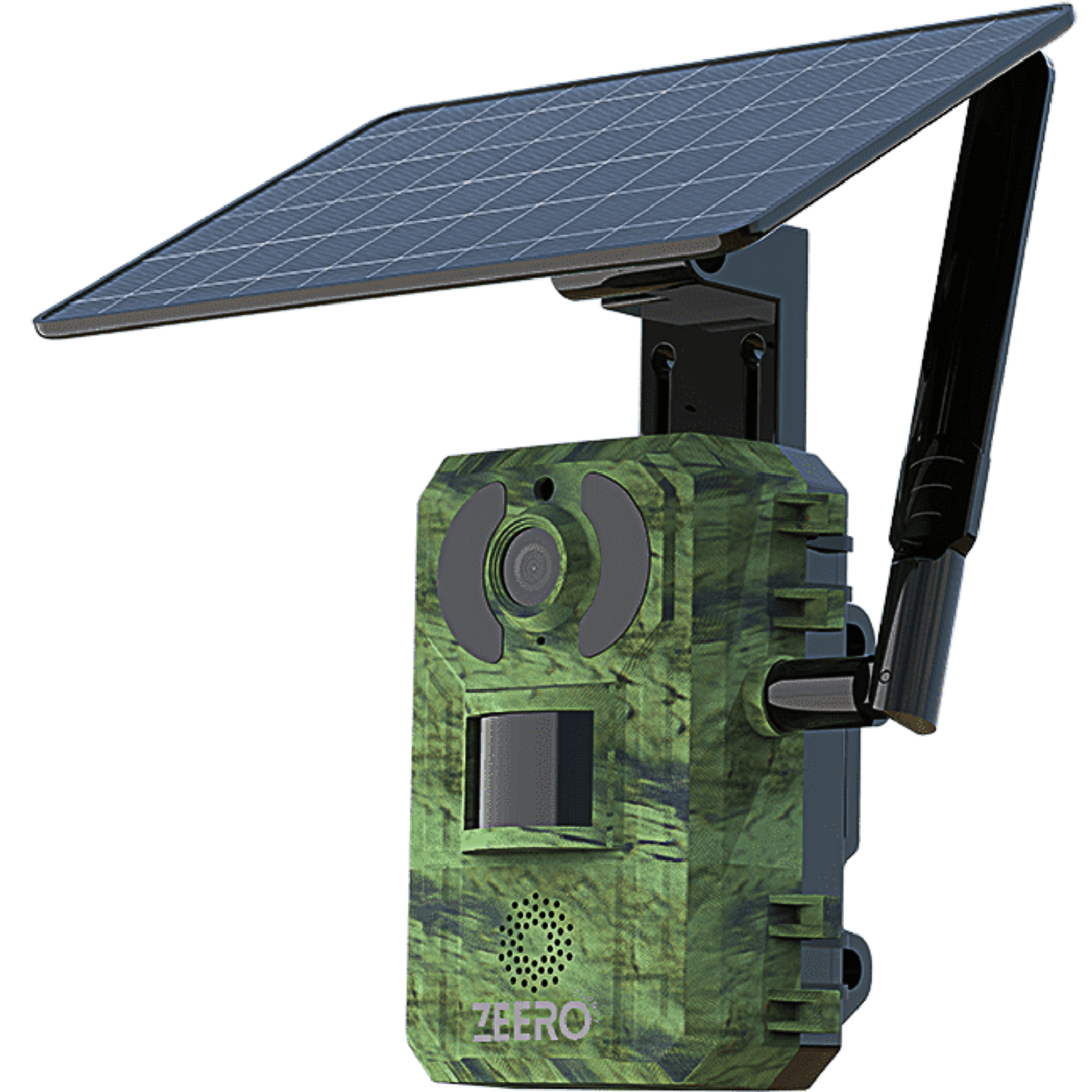 מצלמת שביל סולארית  Zeero Energy Army SC-401 (Sim 4G) 4W IR IP65 - צבע ירוק צבאי שנה אחריות ע