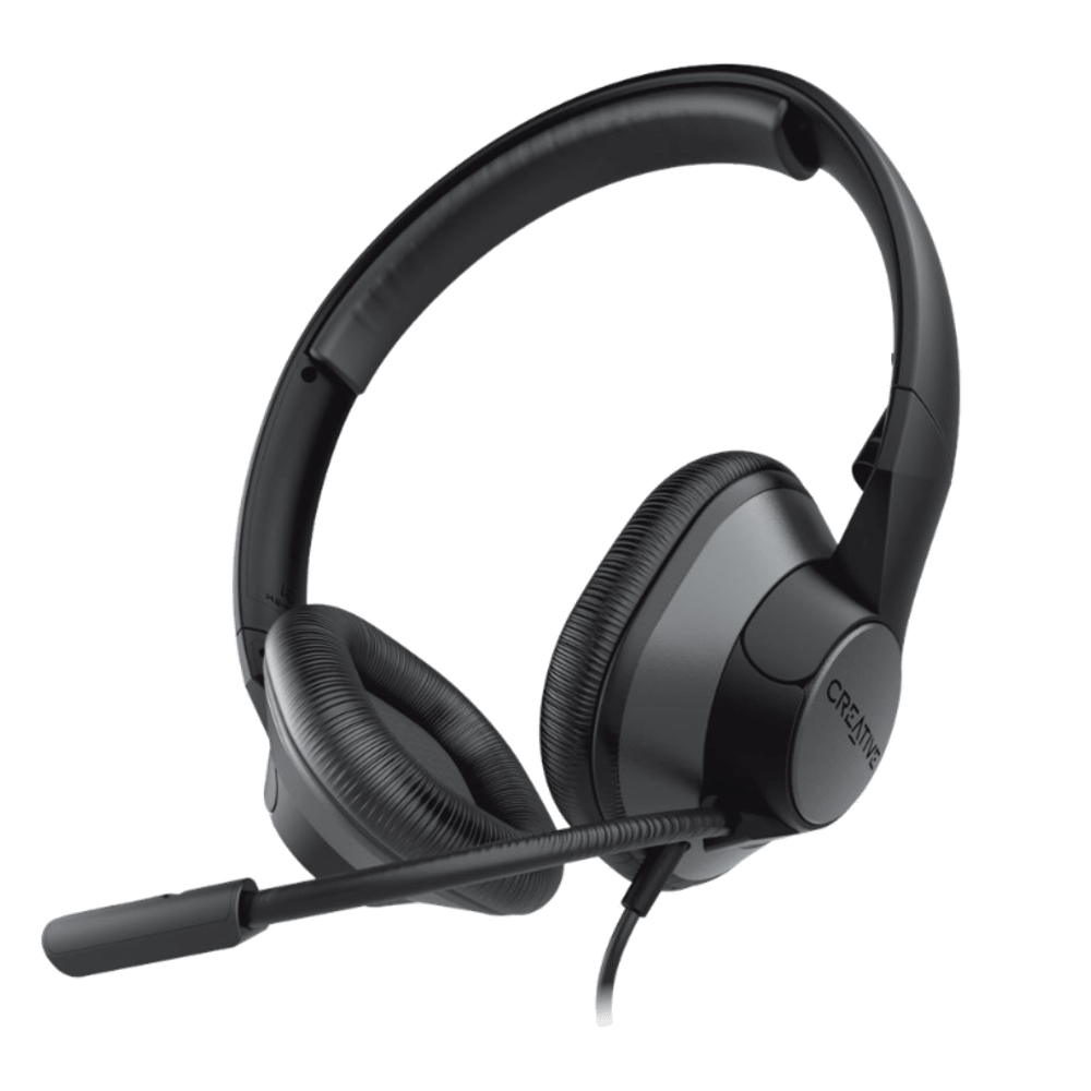 אוזניות חוטיות Creative HS-720-V2 USB - צבע שחור שנה אחריות ע