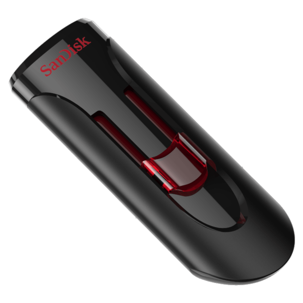 זיכרון נייד SanDisk Cruzer Glide USB-A 3.0 16GB SDCZ600-016G-Z35 - צבע שחור חמש שנות אחריות ע
