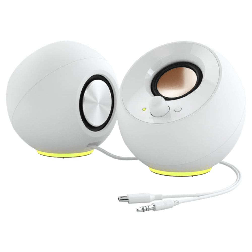 רמקולים למחשב Creative Pebble SE 2.0 RGB USB-C - צבע לבן שנה שנה אחריות ע