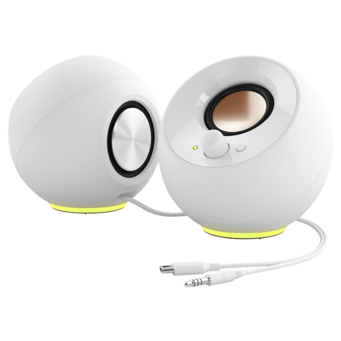 רמקולים למחשב Creative Pebble SE 2.0 RGB USB-C - צבע לבן שנה שנה אחריות עי היבואן הרשמי