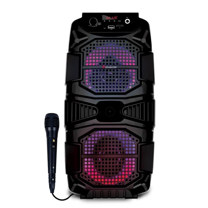 בידורית Bluetooth ניידת הרמוני דאבל 8 1200W עם מיקרופון חוטי BDK SK-8D - צבע שחור שנה אחריות עי היבואן הרשמי