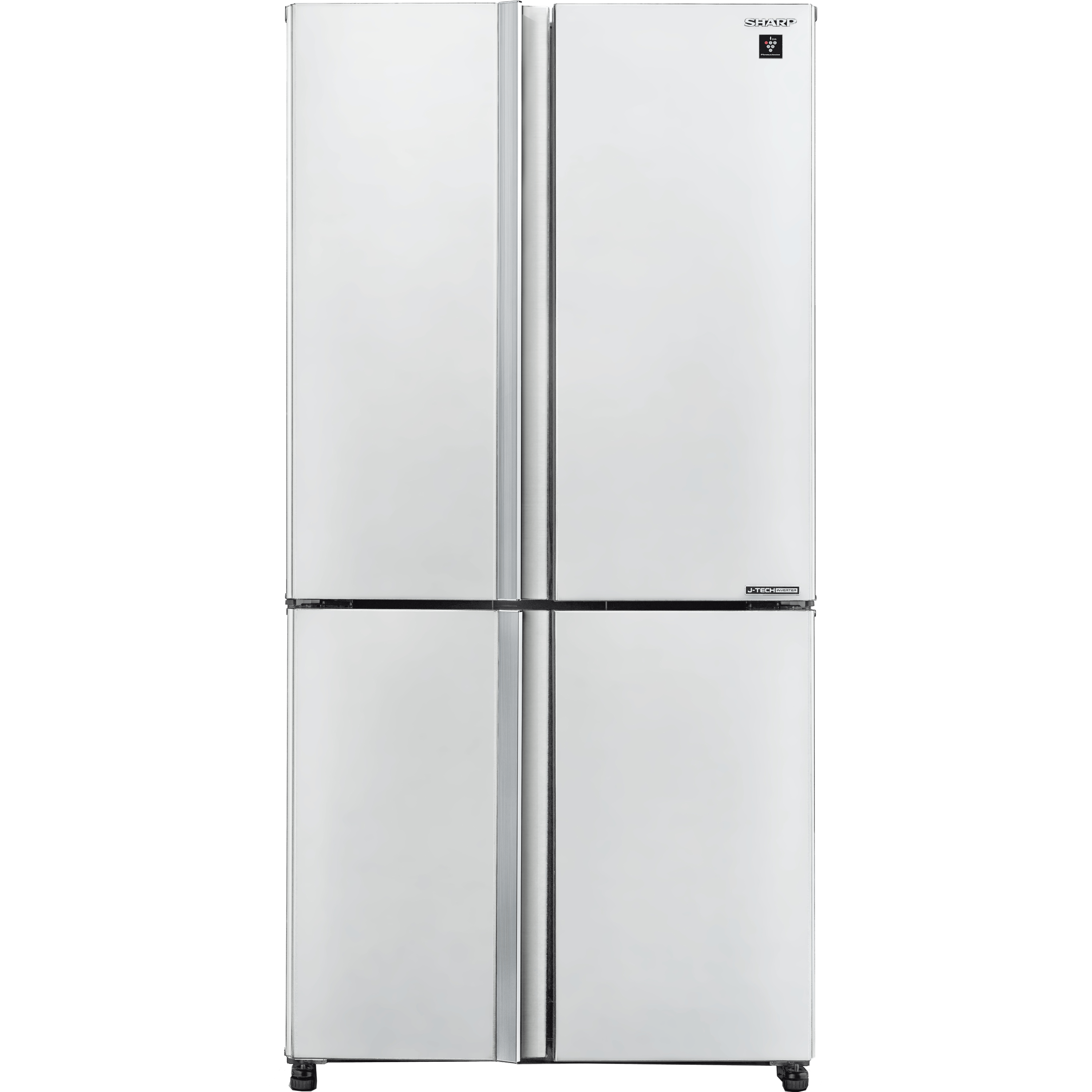 מקרר 4 דלתות מקפיא תחתון 525 ליטר נטו Sharp SJ-8570-WH עם התקן שבת מובנה - גימור לבן אחריות ע