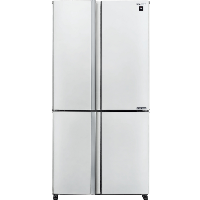 מקרר 4 דלתות מקפיא תחתון 525 ליטר נטו Sharp SJ-8570-WH עם התקן שבת מובנה - גימור לבן אחריות עי היבואן הרשמי