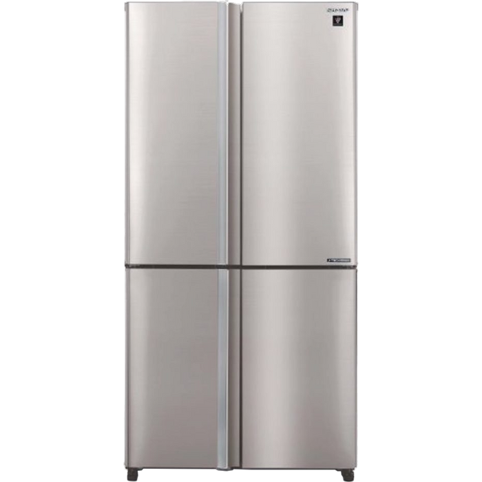 מקרר 4 דלתות מקפיא תחתון 611 ליטר נטו Sharp SJ-9270-IN עם התקן שבת מובנה - גימור נירוסטה אחריות עי היבואן הרשמי