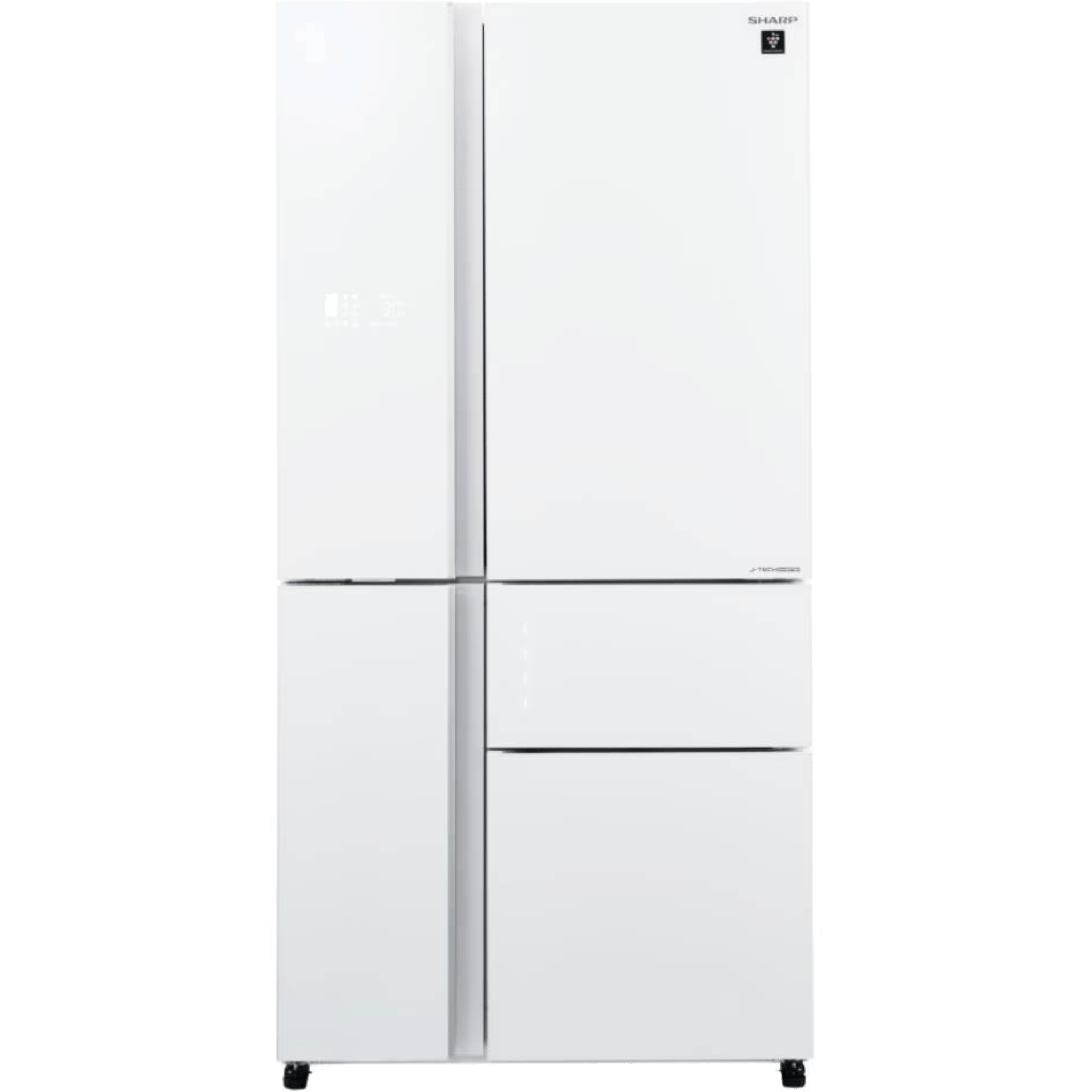מקרר 5 דלתות 668 ליטר נטו Sharp SJ-FS920-WH - גימור זכוכית לבנה אחריות ע
