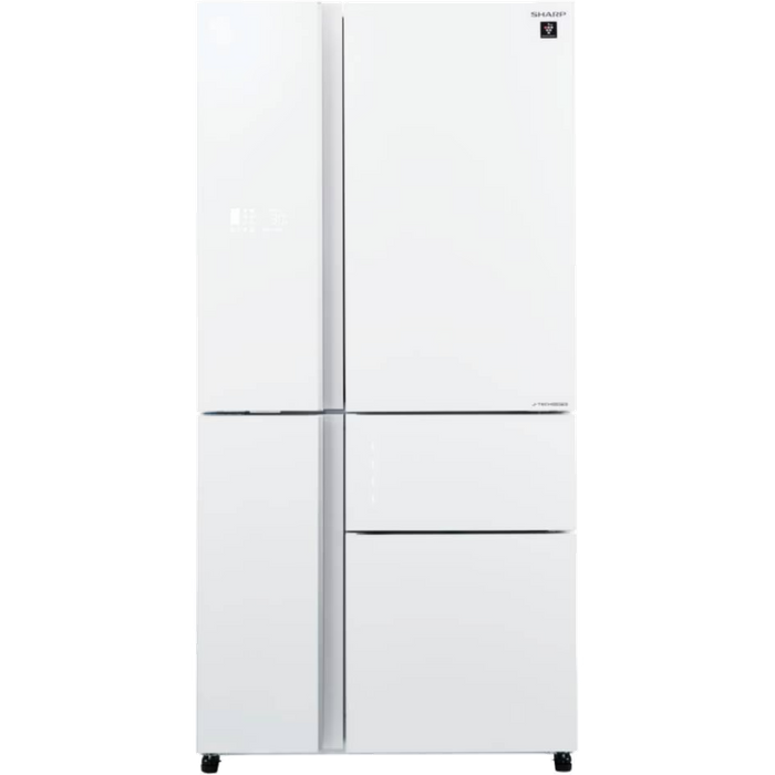מקרר 5 דלתות 668 ליטר נטו Sharp SJ-FS920-WH - גימור זכוכית לבנה אחריות עי היבואן הרשמי